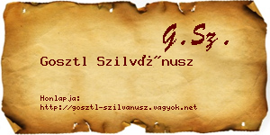 Gosztl Szilvánusz névjegykártya
